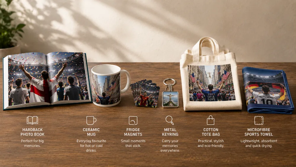 Matching World Cup photos to gift formats