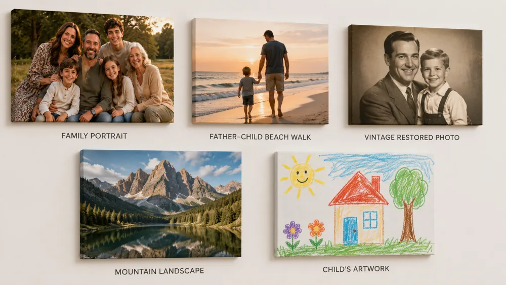 From phone photo to premium canvas print with vibrant colours, enhanced detail, canvas texture and lasting quality