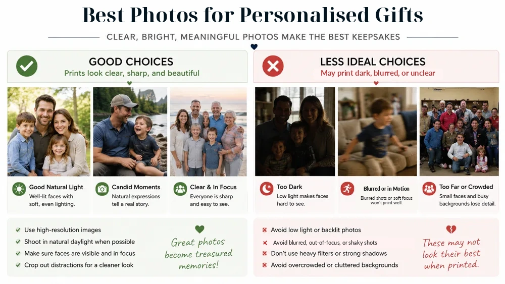 Tips for choosing the right photo for personalised Father's Day gifts
