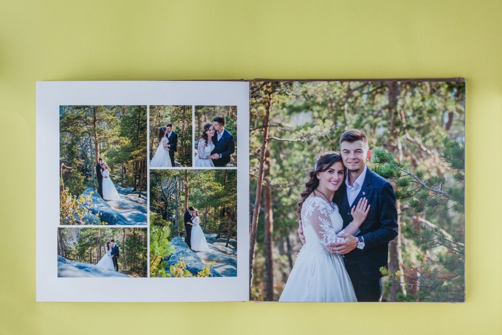 Photo collage canvas print showing multiple shared memories