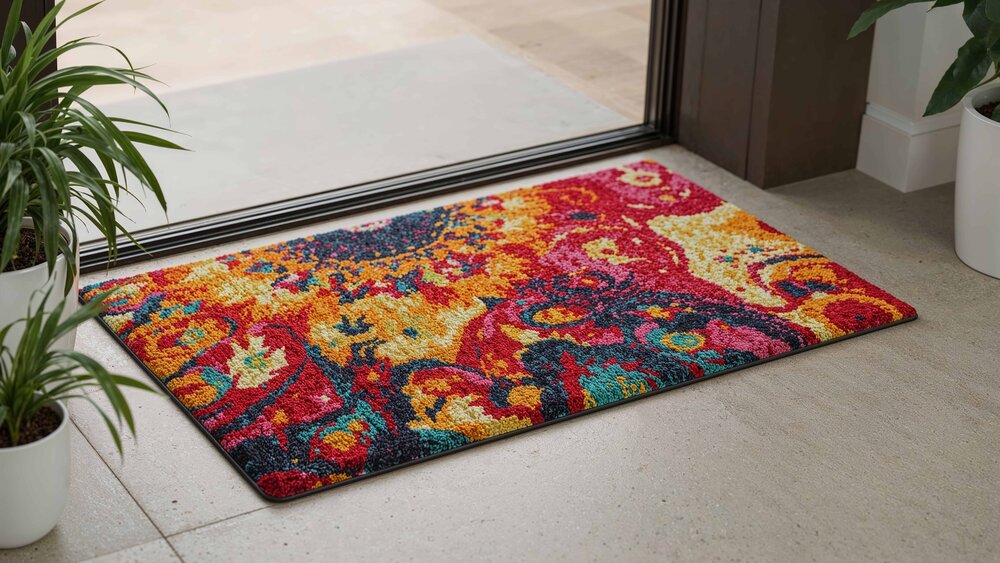 Custom doormat or rug for a new home