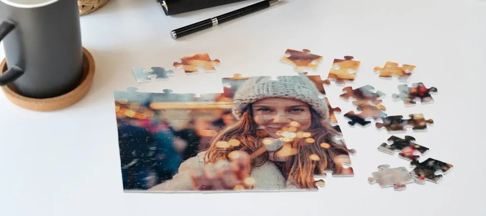 Unusual stocking fillers. Personalised Christmas photo puzzle.