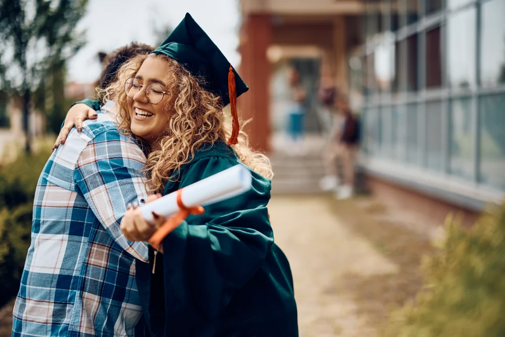 A thoughtful graduation poem displayed with a diploma and graduation cap, ideal for a personalised photo book or canvas print