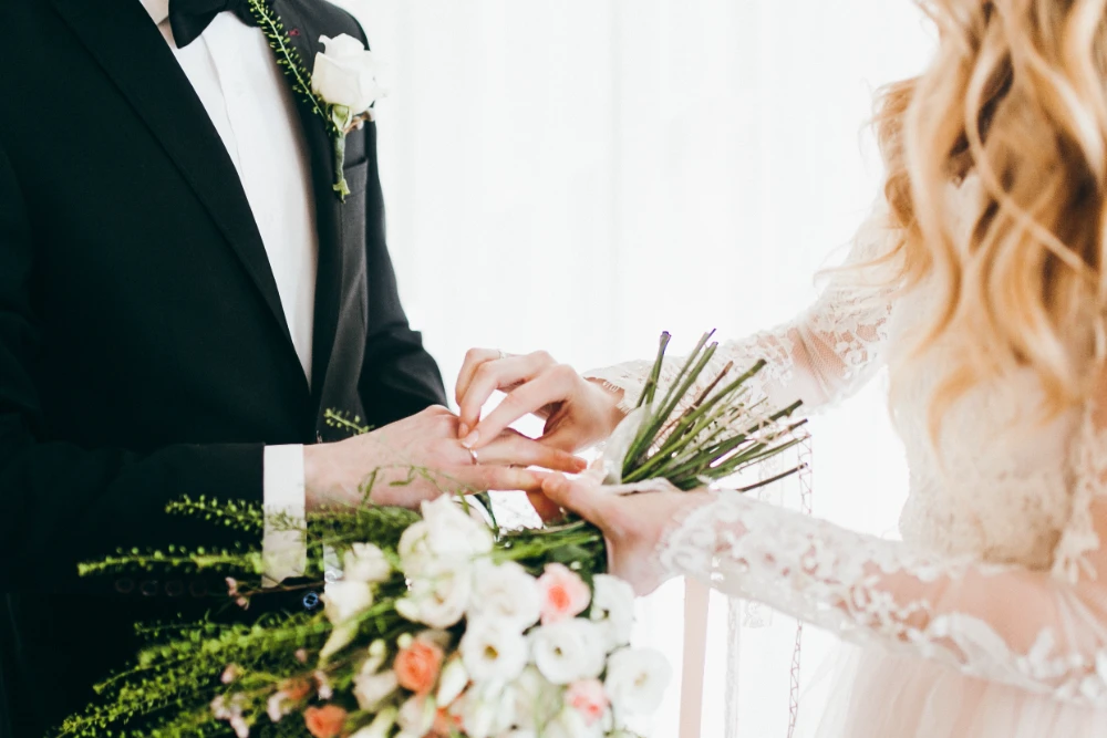 A beautifully designed wedding invitation and wedding card, emphasizing thoughtful messages