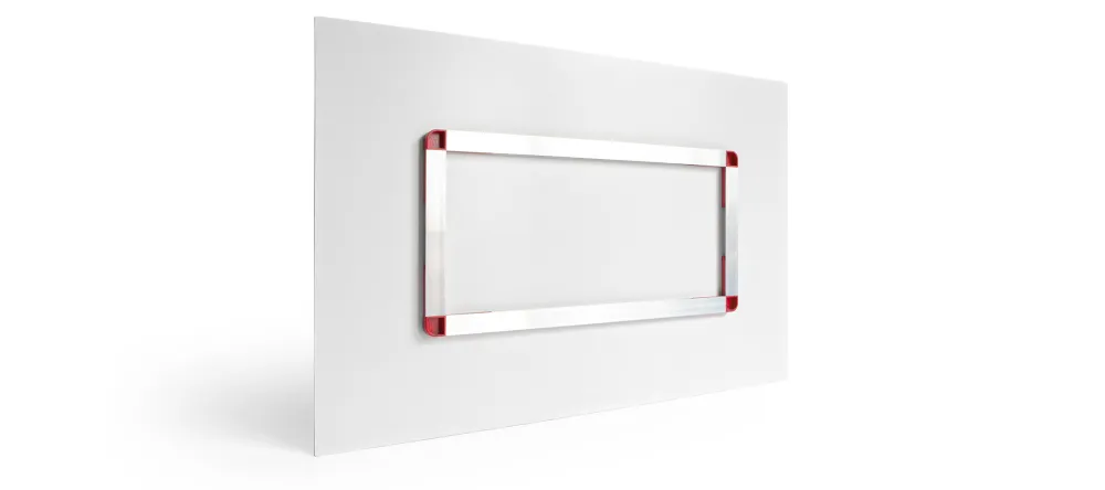 How to hang aluminium prints. Photo of aluminium backframe. 