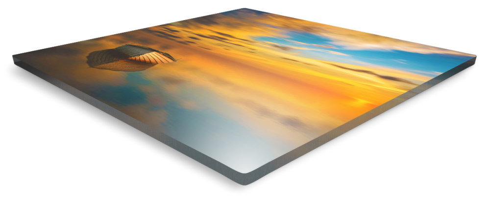 Metal vs Acrylic Prints: Which is Better? Close-up side view of acrylic photo print.