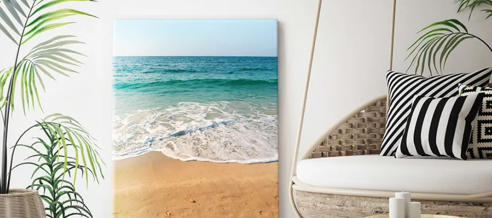 How to Make a Canvas Print from a Photo. Beautiful canvas print in living room.