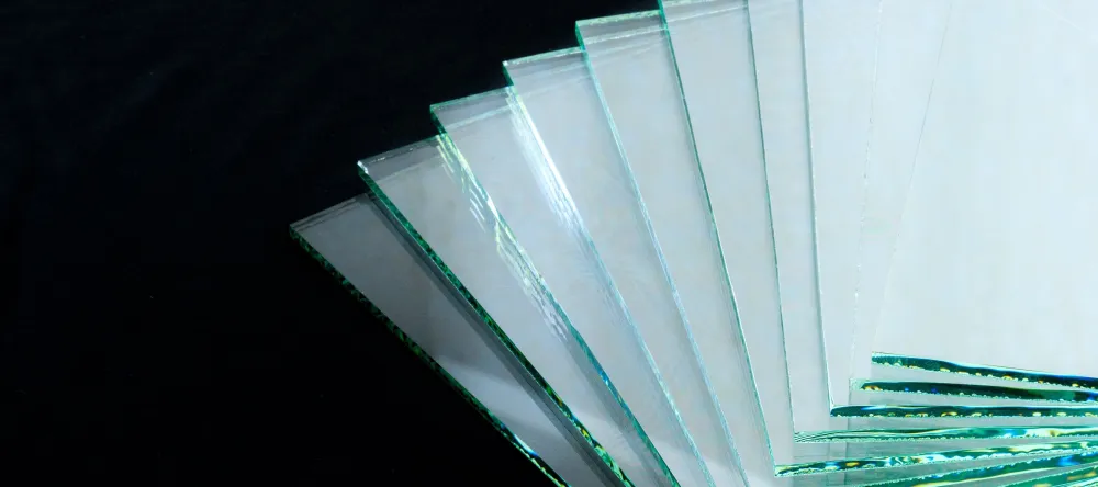 What is an Acrylic Print. Close up photo of acrylic glass sheets stacked  upon one another.