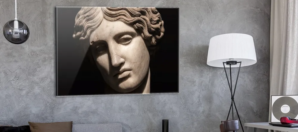 What is an Acrylic Print. Sophisticated large format photo print on acrylic glass in contemporary environment.