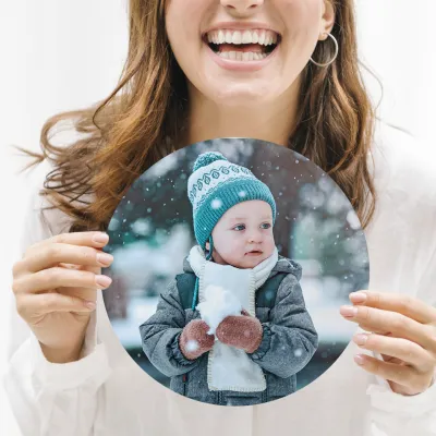 Photo Christmas Gift Finder: Round Photo Print