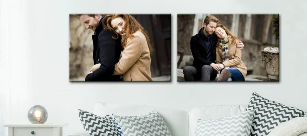 Romantic Canvas Wall Art – How to Do It Right. Romantic Photo Canvas Prints Featuring Young Couple.