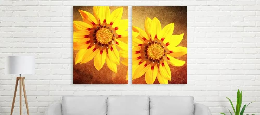 How We Get Your Canvas Prints Delivered on Time. Pair of beautiful canvas prints featuring photos of flowers.