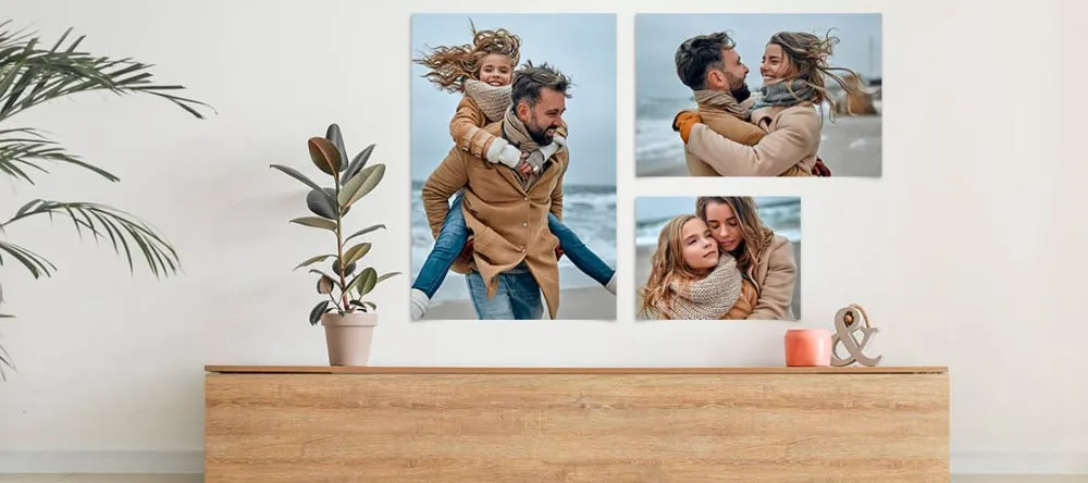 How To Make a Poster from a Picture. Gallery wall with multiple photo poster prints.