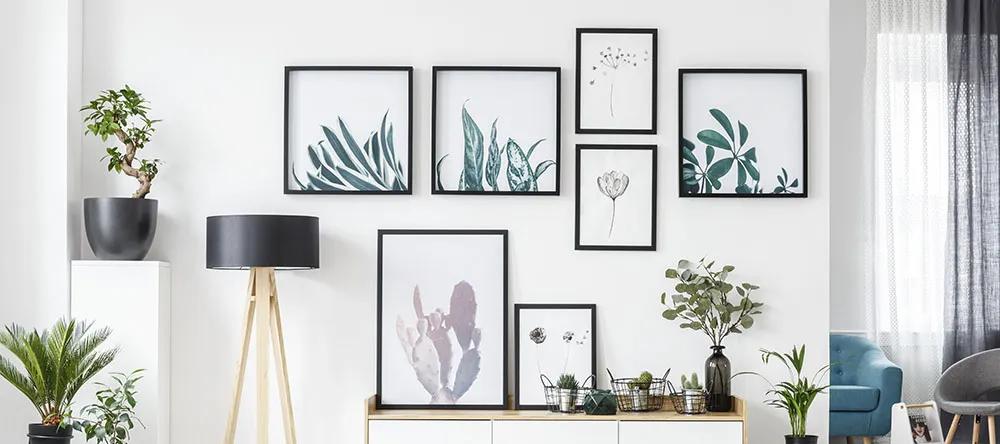 First Impressions: 6 Entrance Hall Ideas. Gallery wall featuring photos of plants.