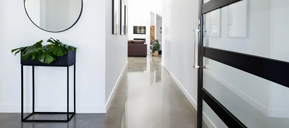 First Impressions: 6 Entrance Hall Ideas. Modern entrance hall design with black accent.