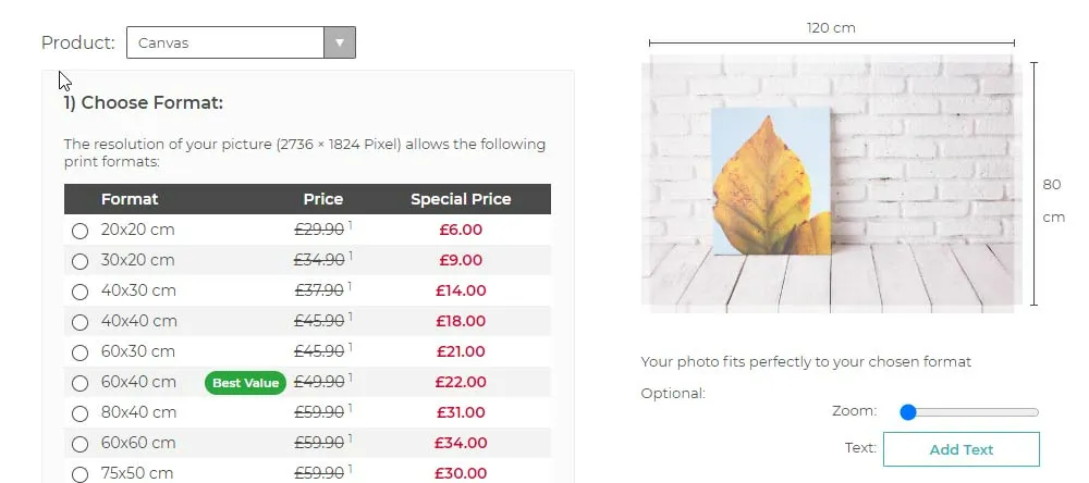 How to Print on Canvas. Choosing your canvas size.