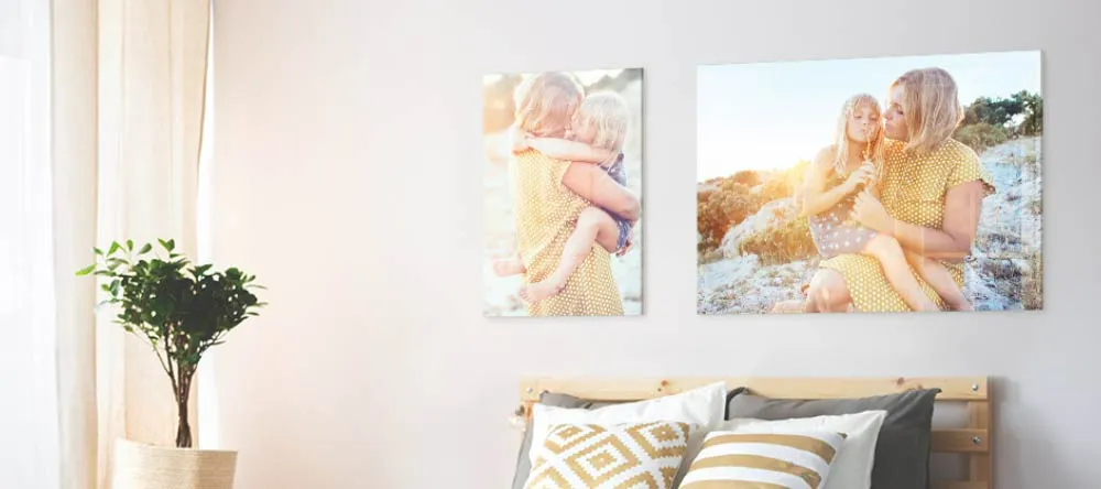 How to Print on Canvas. Adorable canvas prints with mother and daughter photos.