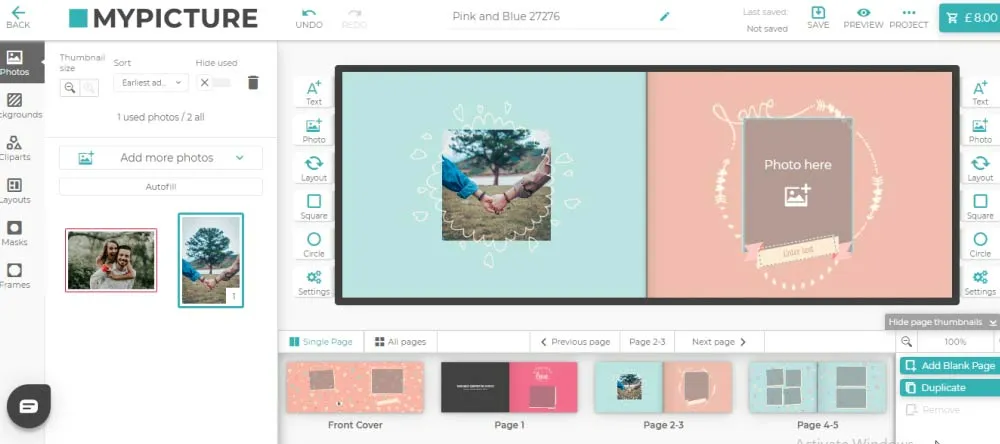How to Make a Photobook. My-Picture.co.uk online photobook editor.