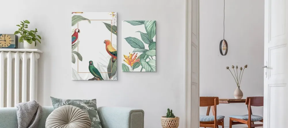 Canvas Prints with Free Shipping. Canvas prints displayed in room.