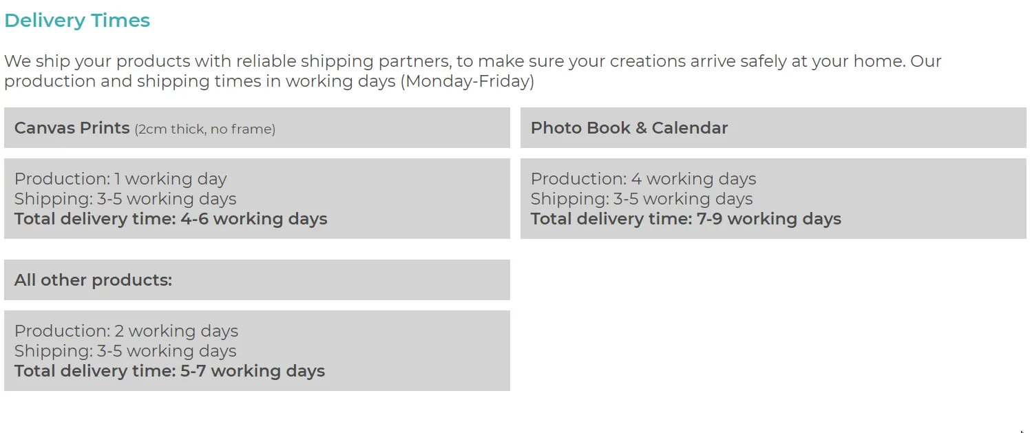 Canvas Prints with Free Shipping. Boxes of text.