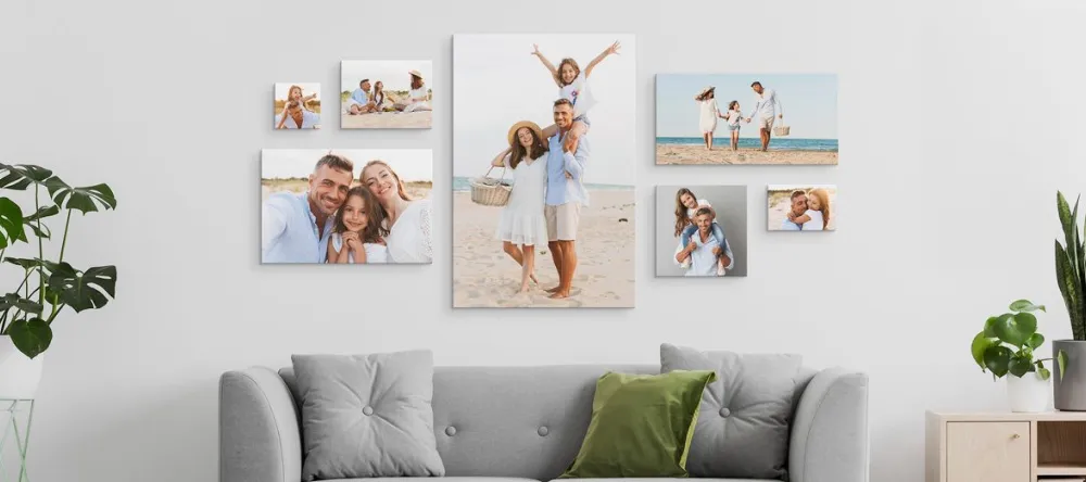 Canvas Prints with Free Shipping. Canvas prints displayed in room.