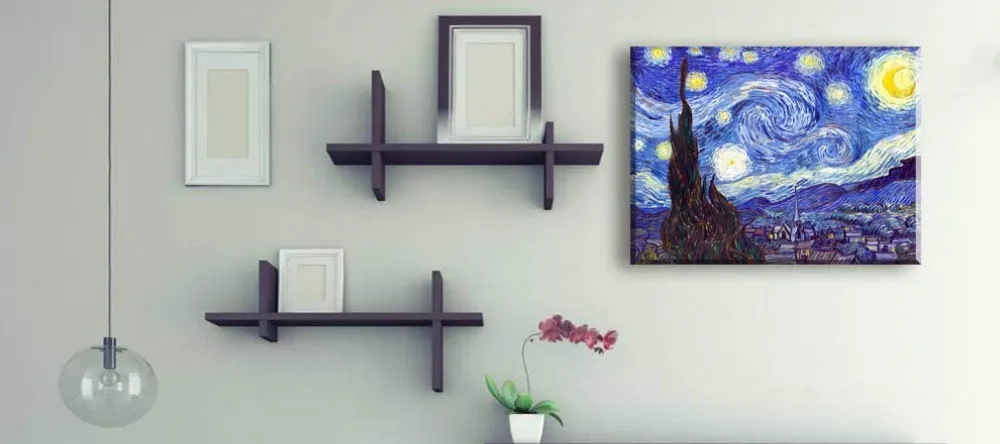 How to Get Painting Prints on Canvas. Vincent van Gogh "Starry Night" Painting on Canvas.
