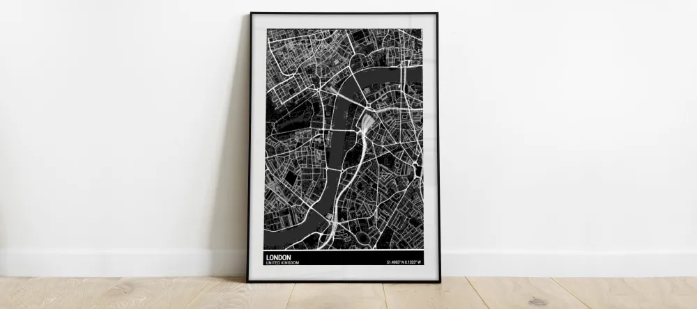 Where Can I Get a London Map Print? Beautiful minimalist map print of London