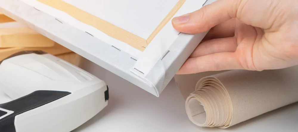What is a Rolled Canvas Print? One canvas print rolled up and one wrapped on wooden frame.