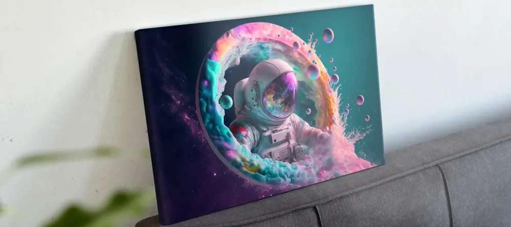 What is AI Art? AI-generated art on canvas