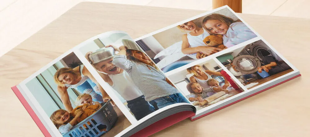 Photobook Fast Delivery UK. Photobook featuring pictures of family.