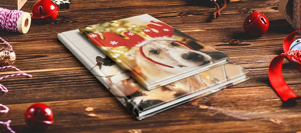 Photo Album Ideas. Two photo books featuring festive pictures.