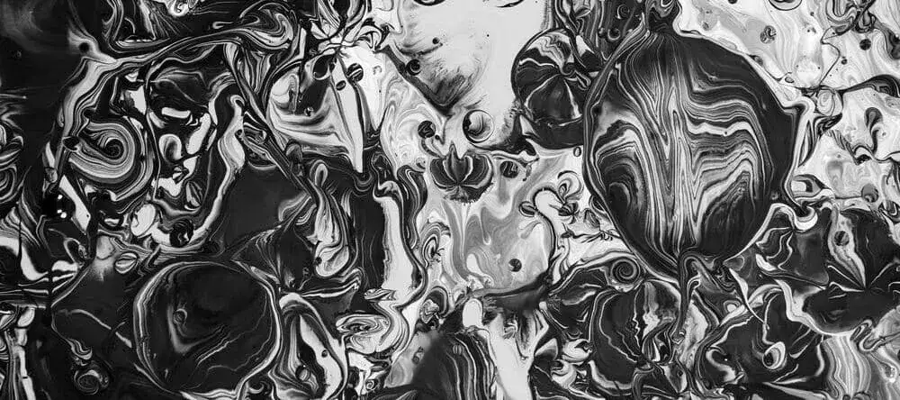 Black and White Canvas Wall Art. Monochrome oil swirls.