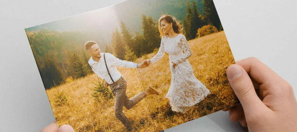 What size is a postcard UK: a folded photo card