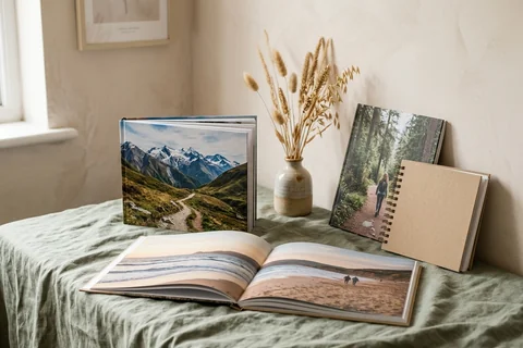 travel photo book formats and binding features