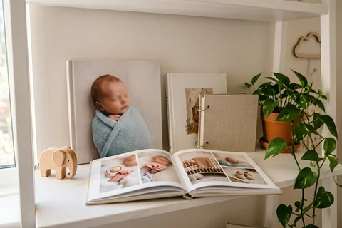 baby photo book formats and binding features