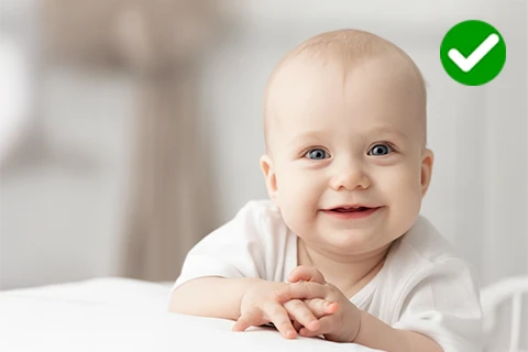 clearly visible baby