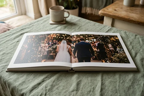 Layflat Anniversary Photo Book on real photo paper