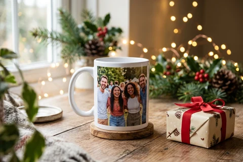 Secret Santa Photo Mug