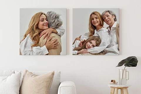 set of 2 mother's day canvas prints