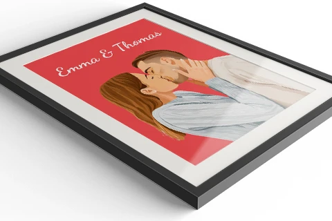 personalised couple portrait