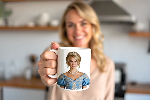 personalised royal portrait mug