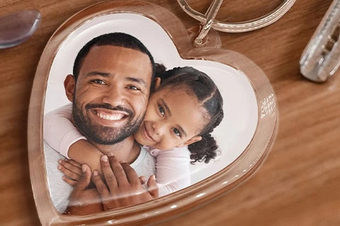fathers day gift photo keyring