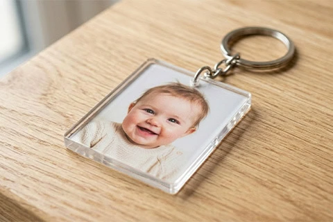 new baby photo keyring