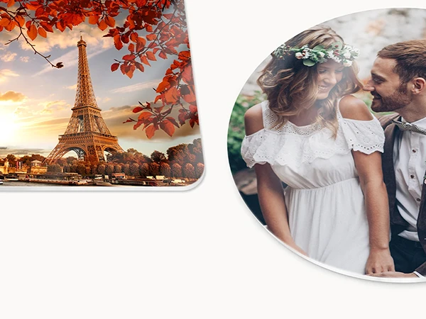 Mustard M15014 Sous-Verres Personnalisables Avec Photos - Lot De 4 Coasters Instantanés