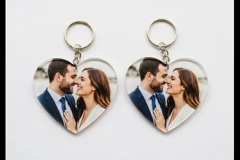 Double-sided print keyring
