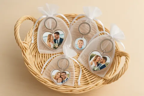 photo keyring as a wedding keepsake