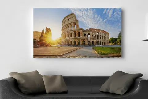 panoramic canvas in modern interior