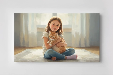 panoramic canvas in the living room